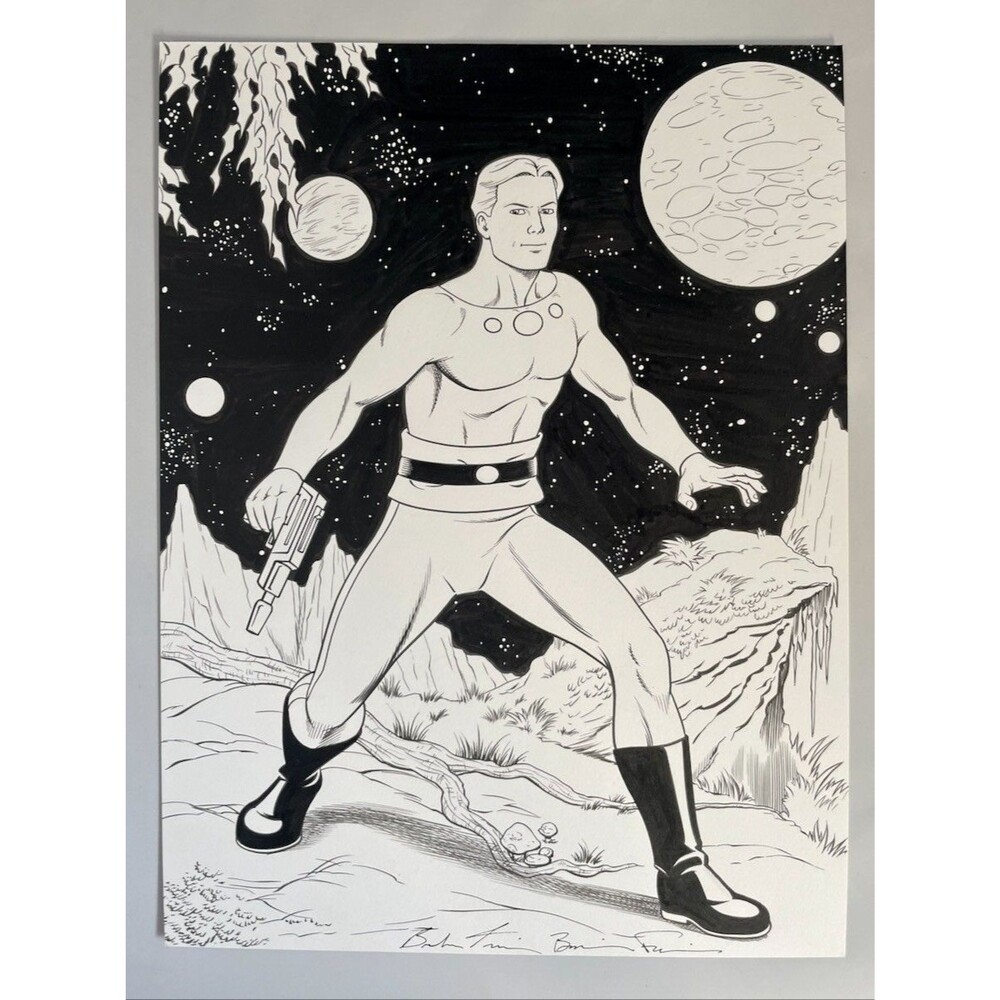 Flash Gordon Original Art Sketch, Pencils and Inks Comic Artists Fraim Brothers